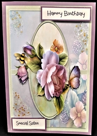 English rose 7x7 by Margarette Blakeborough