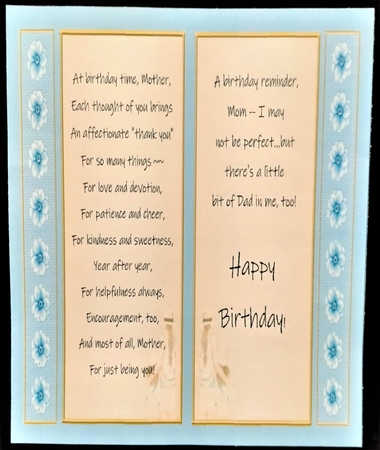 Mother Happy Birthday Topper by Margarette Blakeborough
