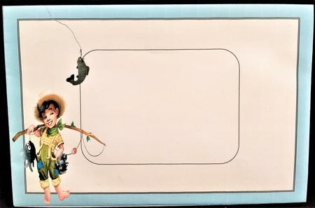 Lucky Fishing Boy Topper with Decoupage by Margarette Blakeborough