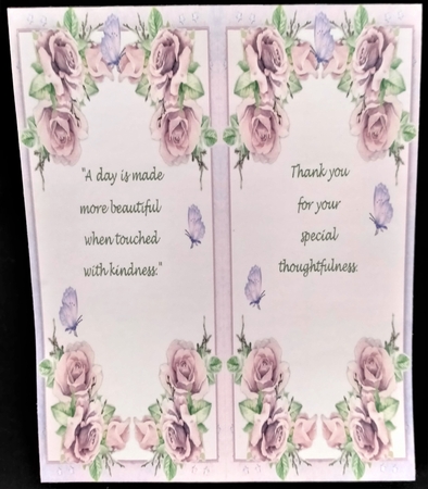 A5, Gorgeous Lilac Roses and Quote  by Margarette Blakeborough