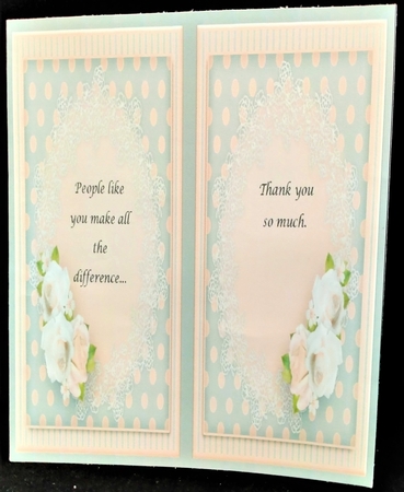 Peach Roses - Decoupage Card Mini Kit by Margarette Blakeborough
