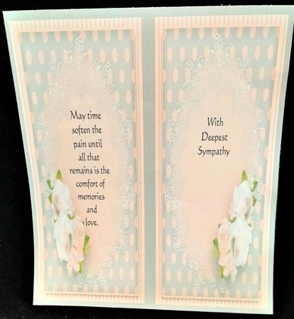 Peach Roses - Decoupage Card Mini Kit by Margarette Blakeborough