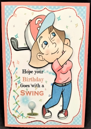 Birthday swing golf ladies by Margarette Blakeborough