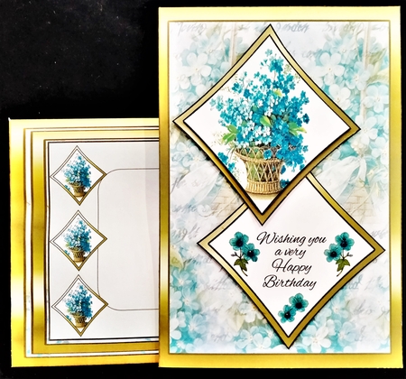 Two squares Forget-me-nots HB by Margarette Blakeborough
