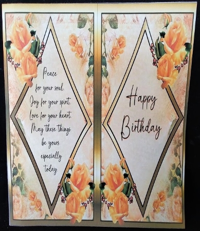 Two squares Yellow Roses HB by Margarette Blakeborough
