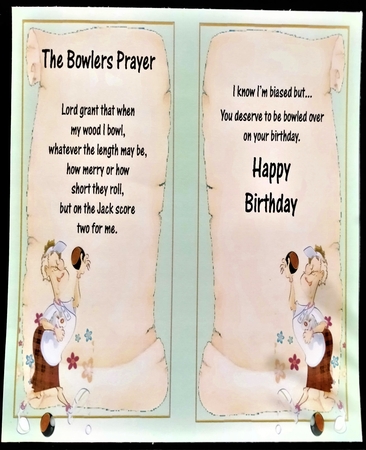 Lawn Bowls Lady (red) 8x8 Quick Card Front by Margarette Blakeborough
