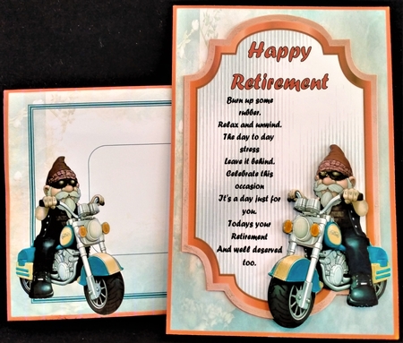 Retirement 7 - 7x5 inch topper with decoupage by Margarette Blakeborough