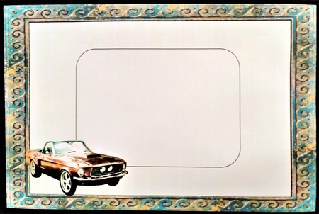 Vintage Car Card Front by Margarette Blakeborough