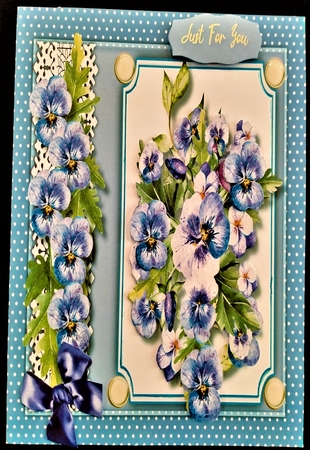 Beautiful Spring Pansys  7x7  by Margarette Blakeborough