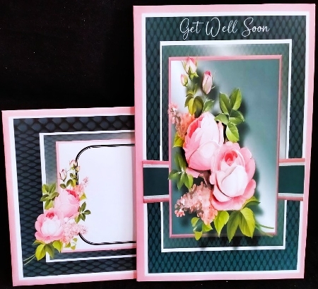 8X8 My Beautiful Mum Floral Card Front with decoupage  by Margarette Blakeborough