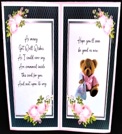 8X8 My Beautiful Mum Floral Card Front with decoupage  by Margarette Blakeborough