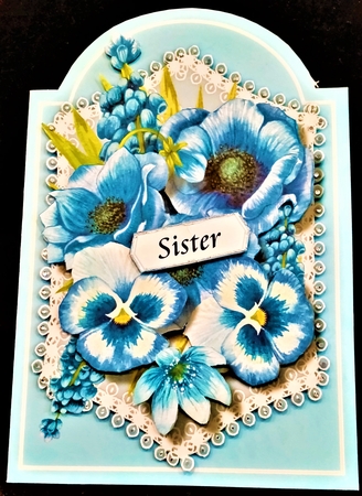 Print, Cut and Fold , Beautiful Blue Flowers by Margarette Blakeborough