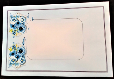 Print, Cut and Fold , Beautiful Blue Flowers by Margarette Blakeborough