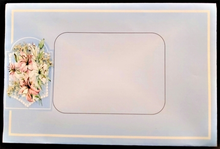 Print, Cut and Fold ,Gorgeous Lily and Babys Breath by Margarette Blakeborough