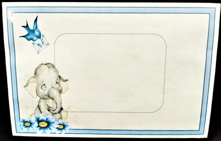 Baby Boy Elephant Decoupage Mini Kit by Margarette Blakeborough