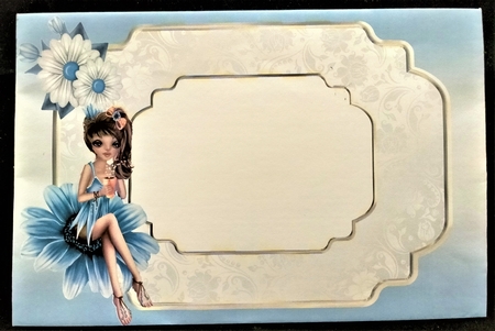 Get Well Soon 10 - 7x5 inch card front with decoupage by Margarette Blakeborough