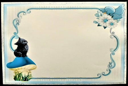 Daydreamer - 7x5 inch card front with decoupage by Margarette Blakeborough