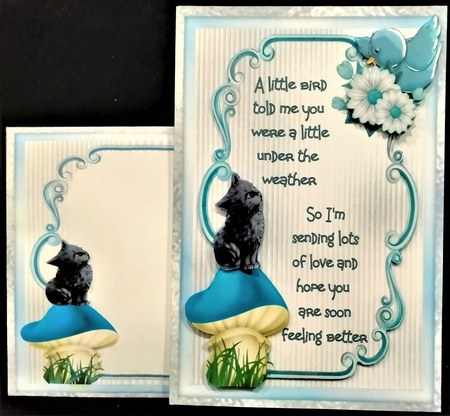 Daydreamer - 7x5 inch card front with decoupage by Margarette Blakeborough