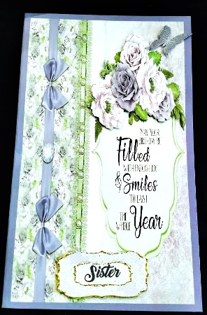 Floral and Flourish 3 Birthday 7 x 7 Card by Margarette Blakeborough
