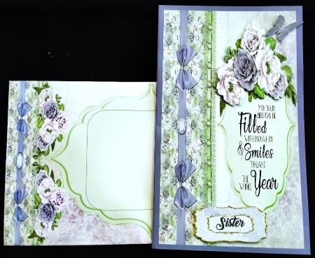 Floral and Flourish 3 Birthday 7 x 7 Card by Margarette Blakeborough