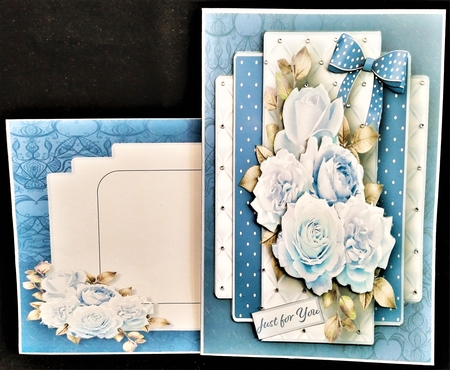 Blue Posy - Decoupage Card Mini Kit by Margarette Blakeborough