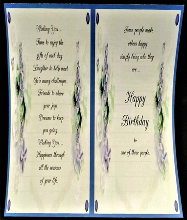 Tag & Pocket Floral 7 x 7 Birthday Card by Margarette Blakeborough