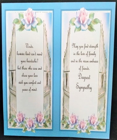 Sympathy 13 - two 7x5 inch card fronts by Margarette Blakeborough