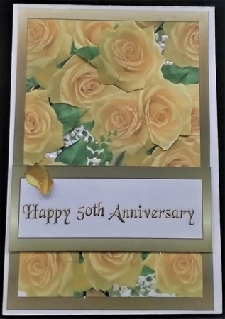 Diagonal pop-out 50th Wedding Anniversary by Margarette Blakeborough