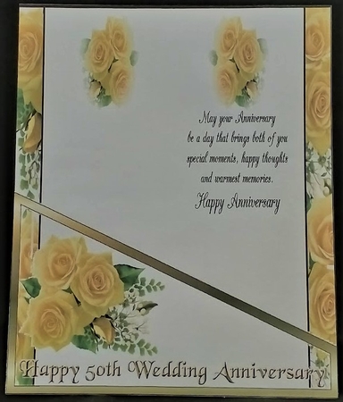 Diagonal pop-out 50th Wedding Anniversary by Margarette Blakeborough
