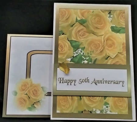 Diagonal pop-out 50th Wedding Anniversary by Margarette Blakeborough