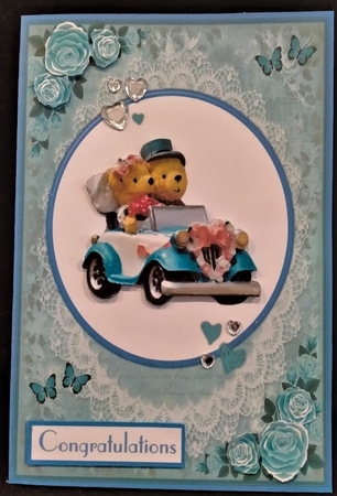 Bears Wedding couple greeting card by Margarette Blakeborough