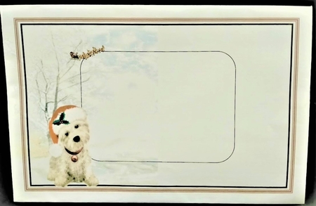 Santa Paws Decoupage Card Mini Kit 7x7 - Westie by Margarette Blakeborough