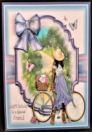 Special Friend - Ethnic Girl - Bike ride in the country by Margarette Blakeborough