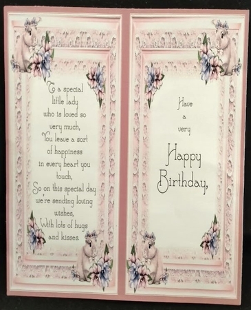 Cute Birthday Bunny  In Pink  Mini Kit by Margarette Blakeborough
