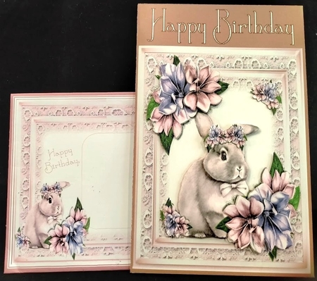 Cute Birthday Bunny  In Pink  Mini Kit by Margarette Blakeborough