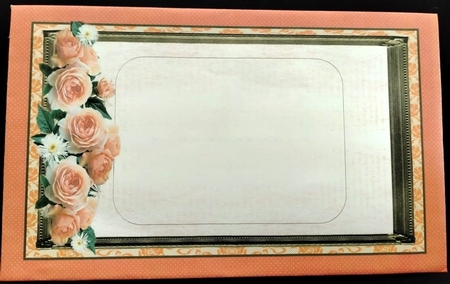 3 Peach rose card front/toppers with verse 5 by Margarette Blakeborough