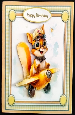 8x8 Mini Kit, Gorgeous Squirrel Flying High , Pyramid by Margarette Blakeborough