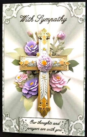 Sympathy Cross Bumper Kit 20 - 10 sheets, Card fronts, decoupage, inserts, and greeting boxes by Margarette Blakeborough