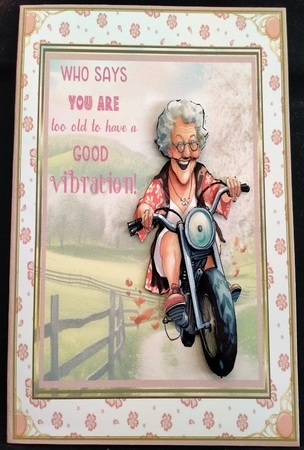 Good vibrations 7x7ins Decoupage Topper 2 by Margarette Blakeborough