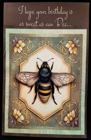 Garden Gems 2 Bee - 3D Decoupage kit + Insert & Gift Tag by Margarette Blakeborough
