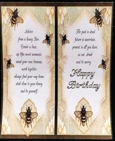 Garden Gems 2 Bee - 3D Decoupage kit + Insert & Gift Tag by Margarette Blakeborough
