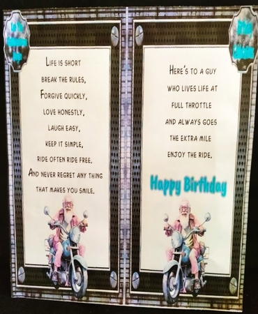 Grandpa...Loves Being On Two Wheels - Mini Kit by Margarette Blakeborough