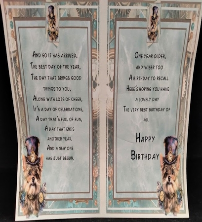 Steampunk Yorkie Mini Page Kit  by Margarette Blakeborough
