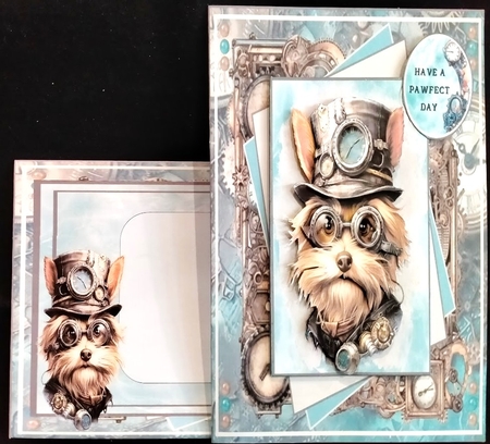 Steampunk Yorkie Mini Page Kit  by Margarette Blakeborough
