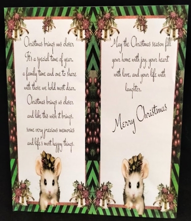 Happy Kris Mouse 02 - 3D Decoupage kit + Insert & Gift Tag by Margarette Blakeborough