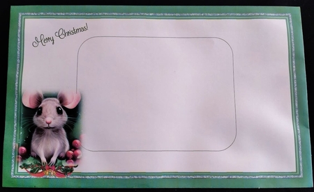 Happy Kris Mouse 05 - 3D Decoupage kit + Insert & Gift Tag by Margarette Blakeborough