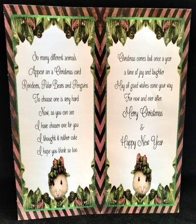 Happy Kris Mouse 06 - 3D Decoupage kit + Insert & Gift Tag by Margarette Blakeborough
