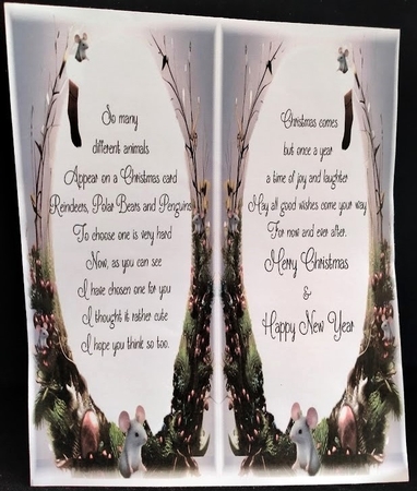 Happy Kris Mouse 06 - 3D Decoupage kit + Insert & Gift Tag by Margarette Blakeborough