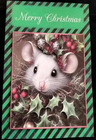 Happy Kris Mouse 12 - 3D Decoupage kit + Insert & Gift Tag by Margarette Blakeborough