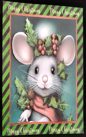 Happy Kris Mouse 14 - 3D Decoupage kit + Insert & Gift Tag by Margarette Blakeborough